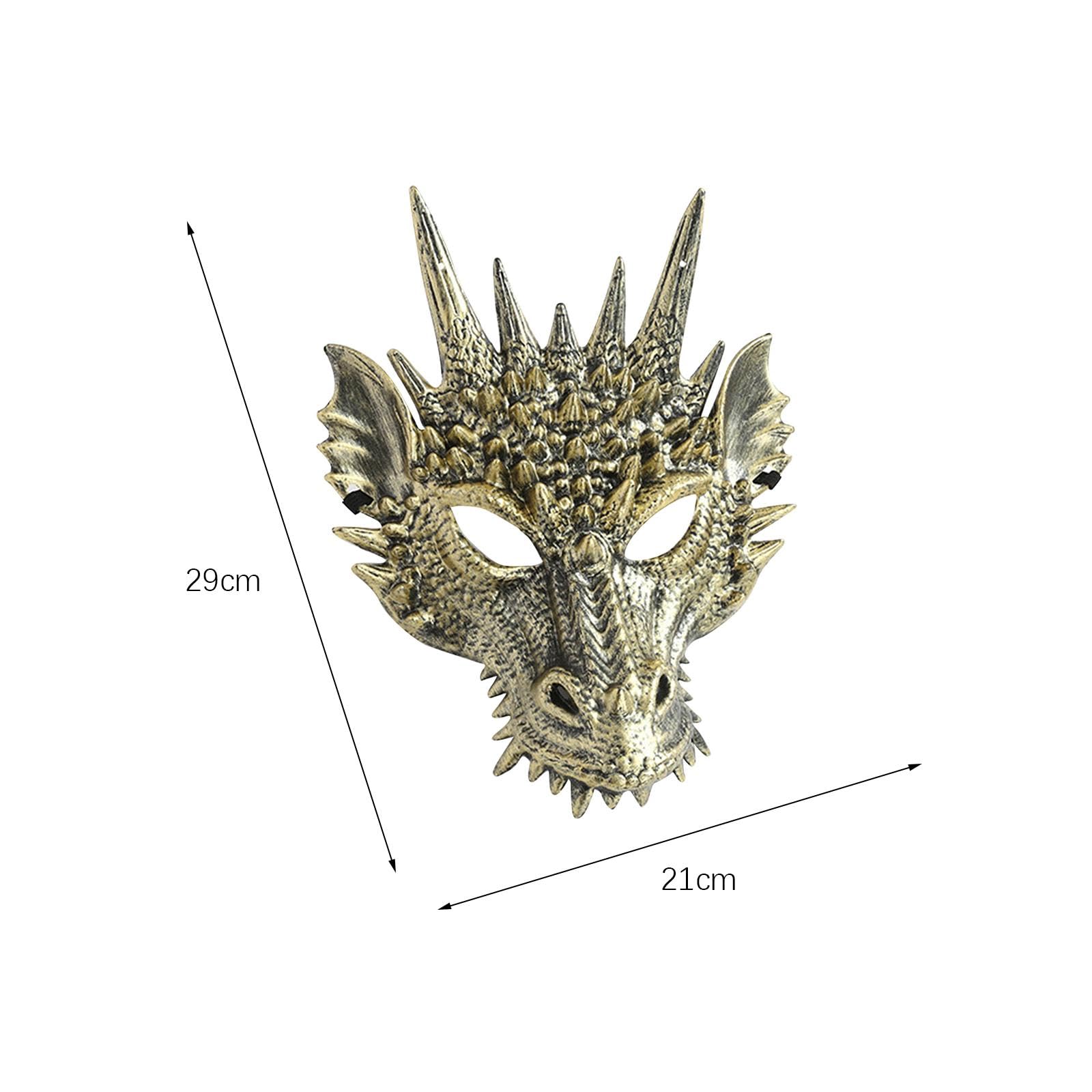【貴重】MASCHERA DRAGONHEADS DRAGONTAILS Vaveren 3D Dragon Mask Animal Headdress Mask, Novidade Full Head